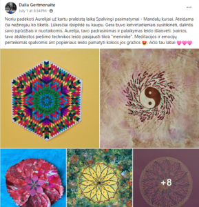 Dalios atsiliepimas apie mandalas