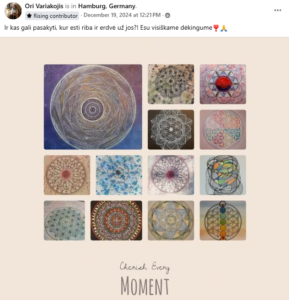 Orintos atsiliepimas apie mandalas